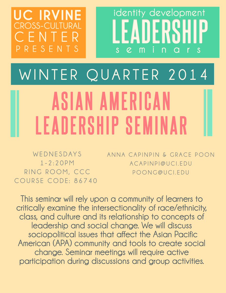 Want to earn units while having a great time? Its not too late to sign up for the Asian American Leadership Seminar!