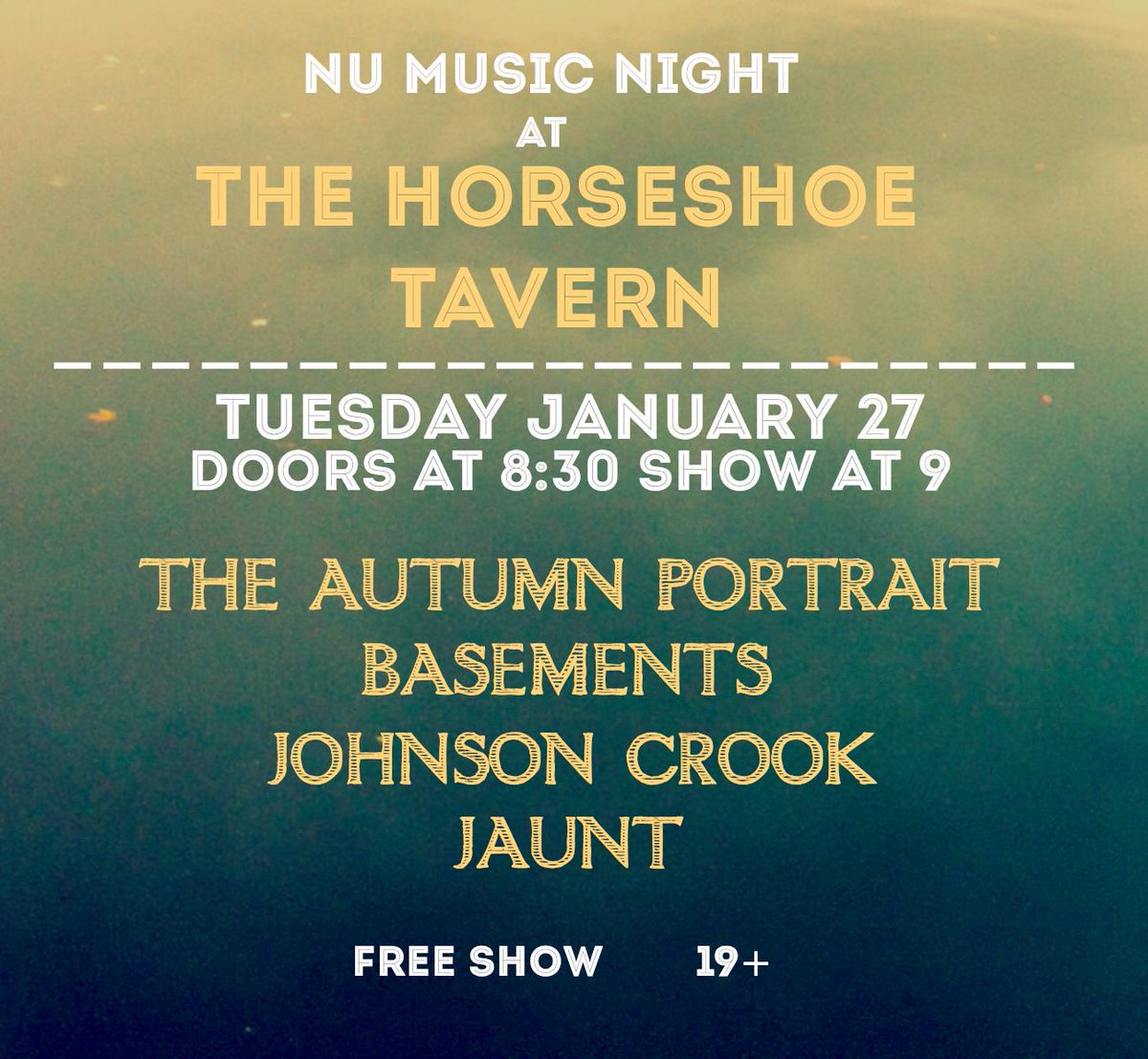 Two weeks from today my band <a href="/JohnsonCrook/">Johnson Crook</a> will be performing at <a href="/HorseshoeTavern/">The Horseshoe Tavern</a>! Free show #Torontomusic