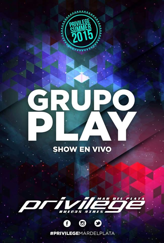 PrivilegeMdq's tweet photo. Hoy "Grupo Play" en Privilege Mar del Plata! http://t.co/xQL09cwG2t