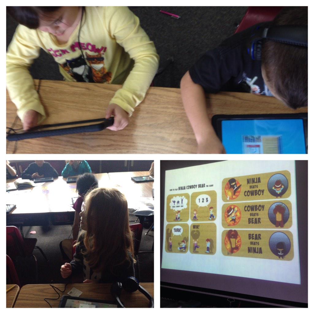 We read stories in the EPIC app, played bear/ninja/cowboy &amp; learned to AirPlay today!