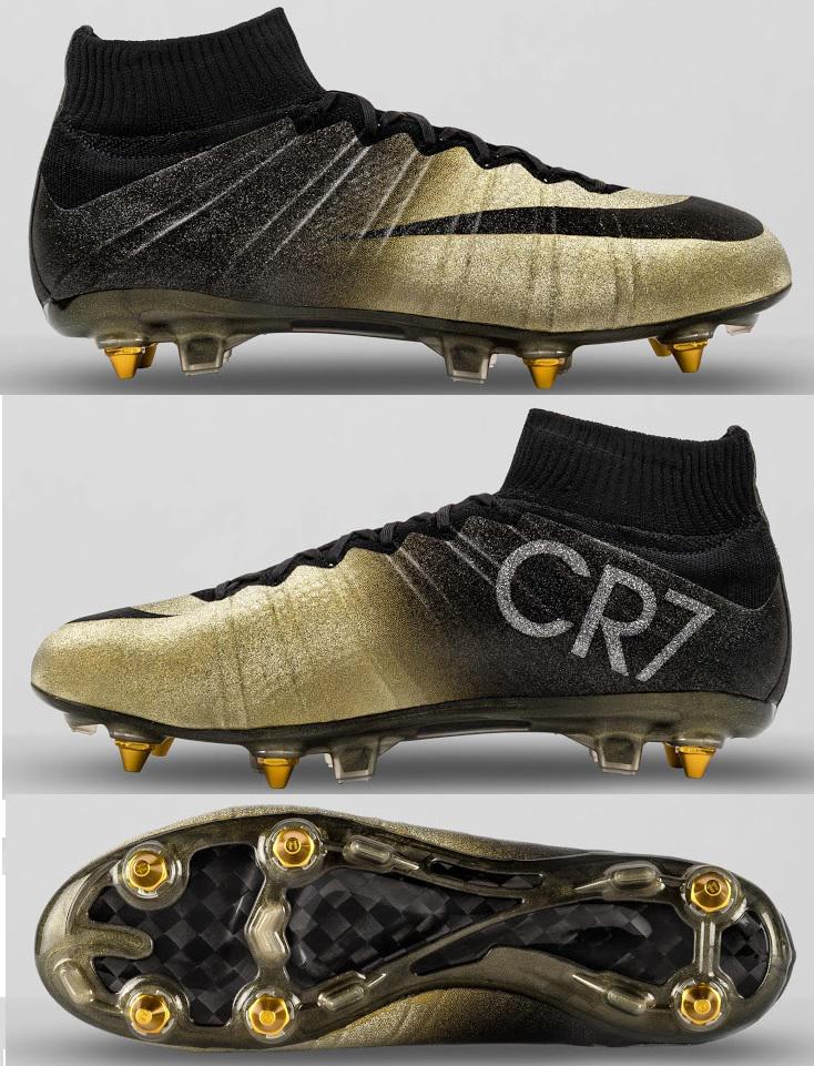 cr7 gold football boots