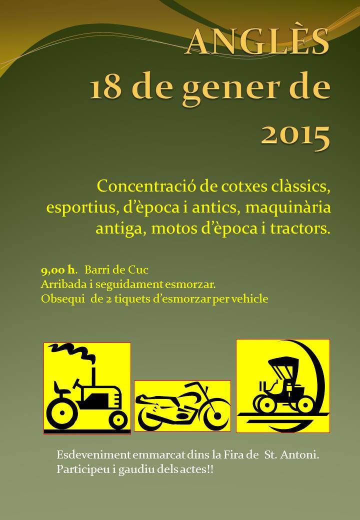 classicspskllns's tweet photo. Diumenge 18 de Gener: Concentració de cotxes clàssics, esportius, maquinària antiga, motos d'època i tractors. ANGLÈS http://t.co/QNqLo0vEdc