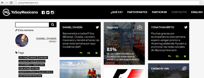 Pajaropolitico's tweet photo. Lanzan @yosoymexicano, iniciativa para relatar la vida cotidiana en el país http://t.co/AcIxKS3ZNR http://t.co/SVdGqgbGZO