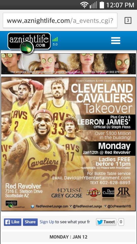 wchoopsreport's tweet photo. Don't expect to see LeBron James tonight in Phoenix he's in Dallas. #Redrevolver #Scottsdale #cavs @trigonis30 http://t.co/jC6WkjI3h3