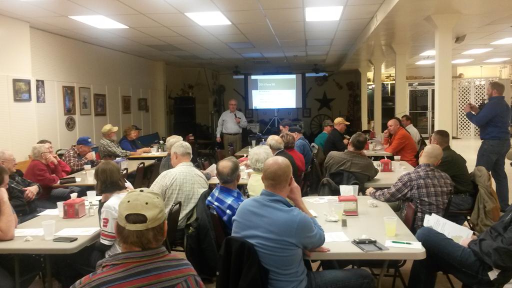 DanEngemann's tweet image. Great joint meeting of soybean and corn growers tonight in Palmyra to discuss the new Farm Bill. #MoSoy #MoCorn