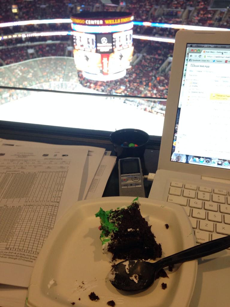 Happy birthday Claude Giroux. Thanks press box! 