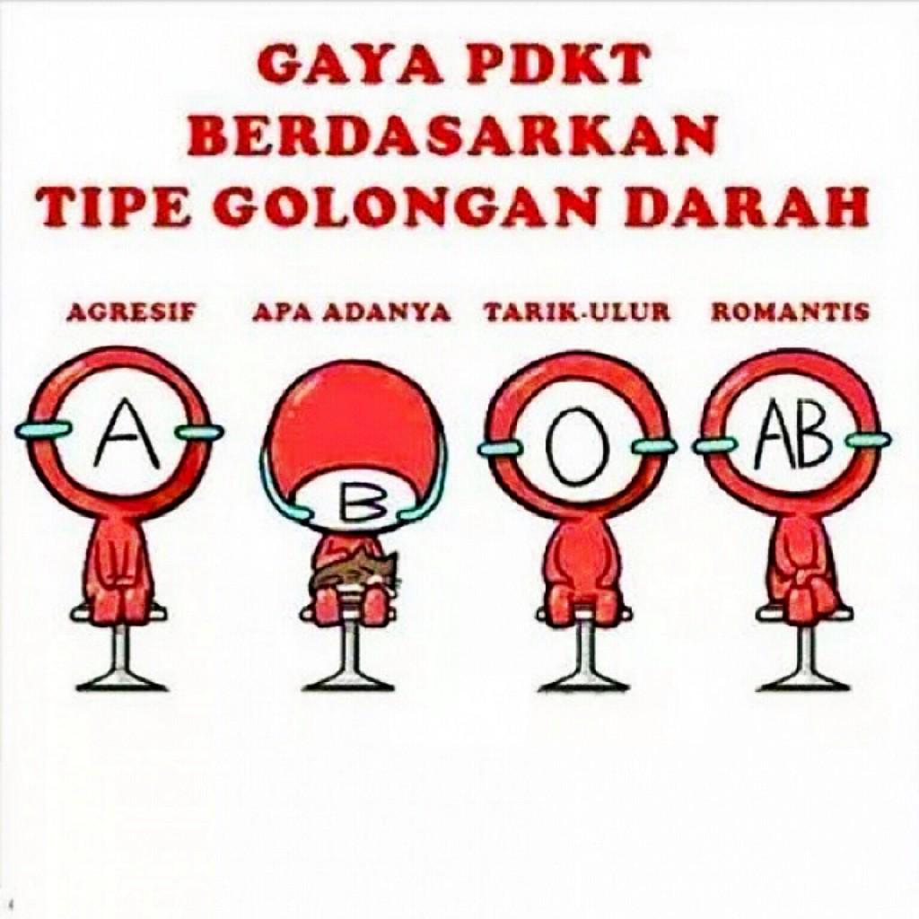 jomblo_ngarep's tweet photo. Gaya pdkt berdasarkan tipe golongan darah :D #jomblo_ngarep http://t.co/CyCQ9T5WsH