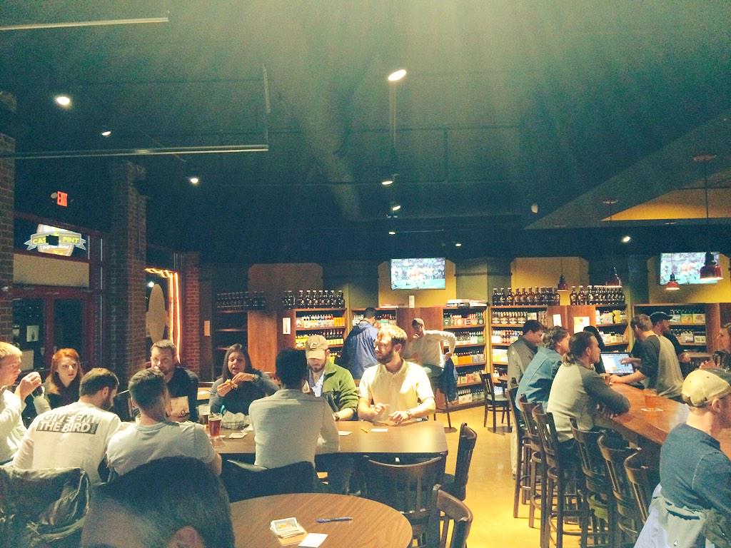 tcpchatt's tweet photo. Party starting for the #NationalChampionship game! #comejoinus #onedollaroff #foodspecials #awesomeBEERTENDERS http://t.co/XO2XgrlAxY