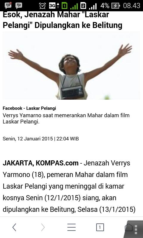 Tapi sebelumnya, kami mengucapkan turut berduka cita atas meninggalnya pemain film Laskar Pelangi, Verrys Yamarno😢😢😢