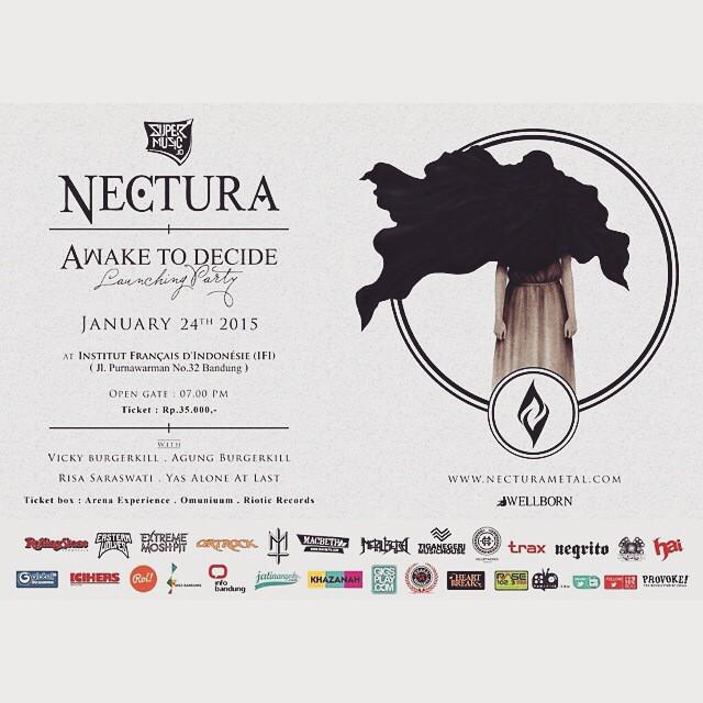 Launching party @necturametal #AwakeToDecide Jan 24th'15 | <a href="/IFI_BANDUNG/">Institut Français Indonesia - BANDUNG</a> | presale tix 35K tersedia di omu ya! \m/