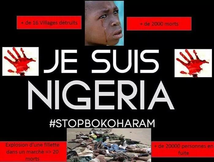 - Il faut que ça cesse !
   
   #JeSuisCharlie
   Mais ...
   #JeSuisNigérien
   #StopBokoHaram
   #NousSommesLeMonde