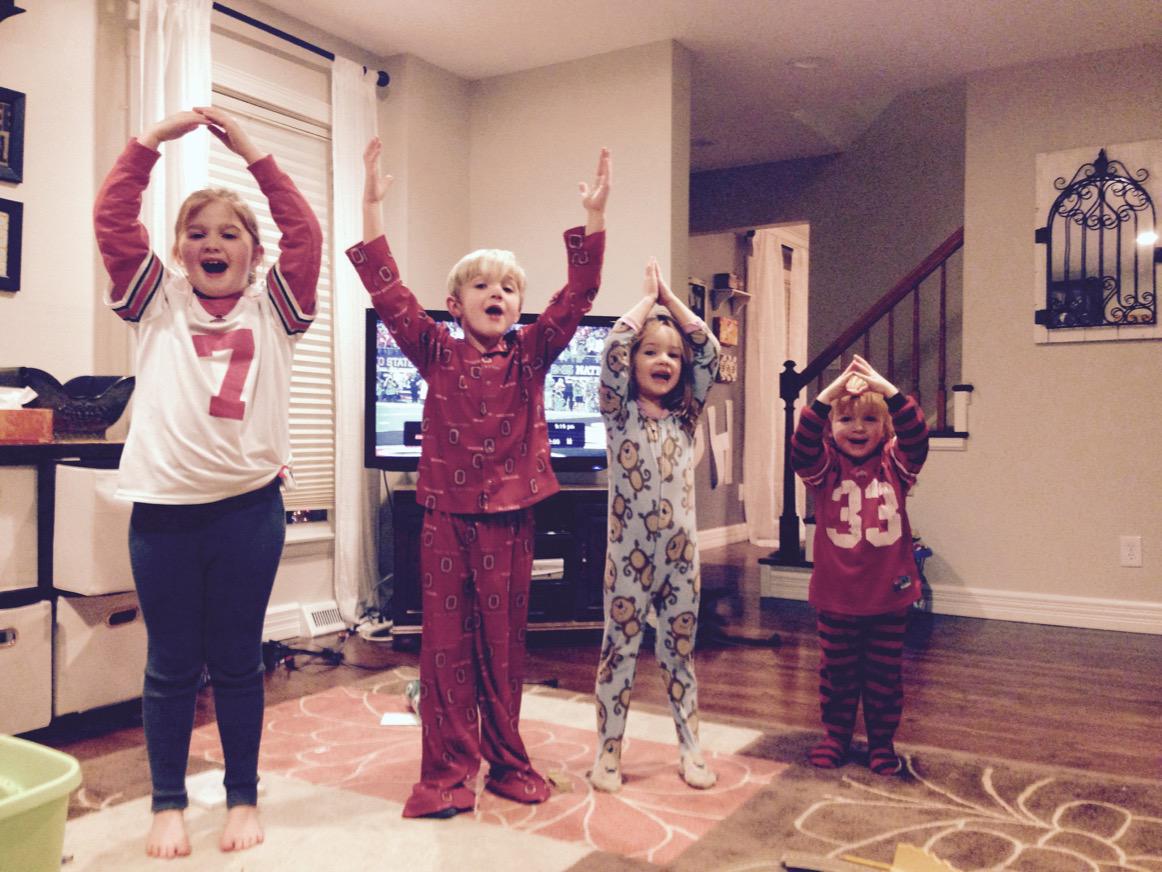 caschliman's tweet photo. Love celebrating w these guys!!!! Let's go Buckeyes!!! http://t.co/b6tZhJCQDZ