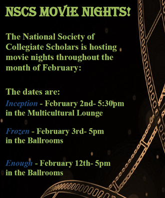 NSCS_MSU_Denver's tweet image. Have some extra time on campus? Join us for these movie nights in February.