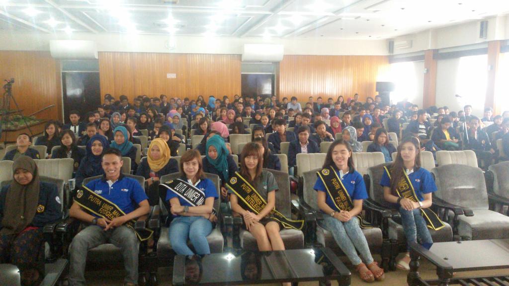 #febunmer Pengarahan &amp; Dialog Pimp FEB dg Mhs smt 1. Juga hadir para juara Duta Kampus, Gatra Pajak &amp; Finalis GYES.