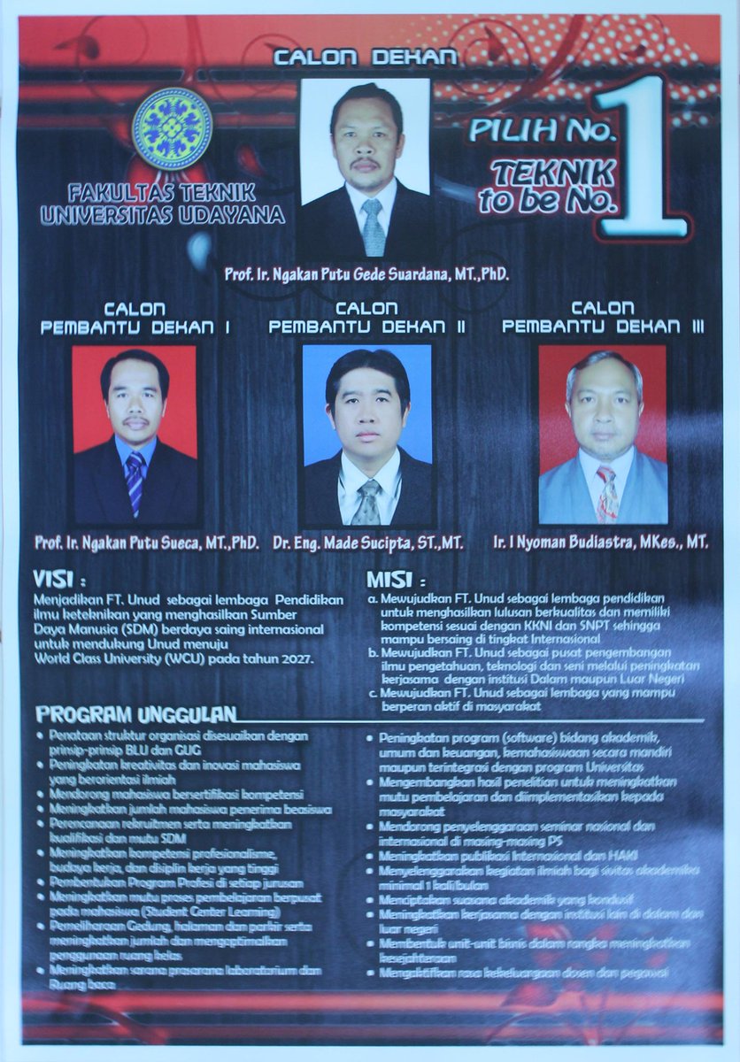 ftunud's tweet photo. Balon Dekan No. Urut 1 
Prof.Ir.Ngakan Putu Gede Suardana,MT.,Ph.D http://t.co/noNxaGOBtT
