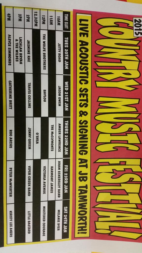 Sat 24th <a href="/melanie_dyer/">Melanie Dyer</a> <a href="/LittleBastardos/">Little Bastard</a> <a href="/MusteredCourage/">Mustered Courage</a> <a href="/kirstyleeakers/">Kirsty Lee Akers</a>.
What a great way to finish the week off.