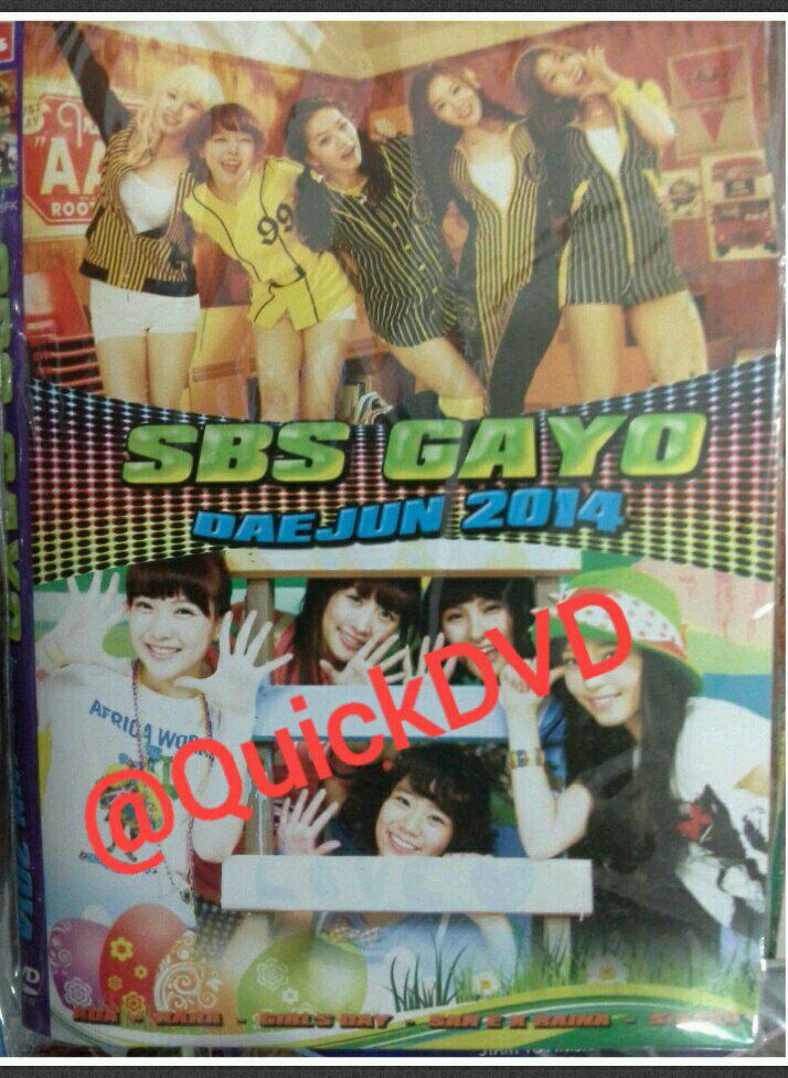 QuickDVD's tweet photo. New DVD SBS Gayo Daejun 2014 .... 1disc
Order: 087729195707 / 7d122068 http://t.co/uYOWUpxPf4