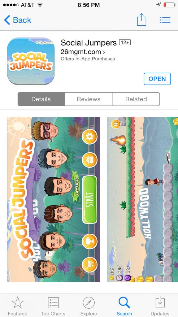 SocialJumpers's tweet photo. Guess what we are live, In the App Store !
Go check it out! http://t.co/isElBg8pal