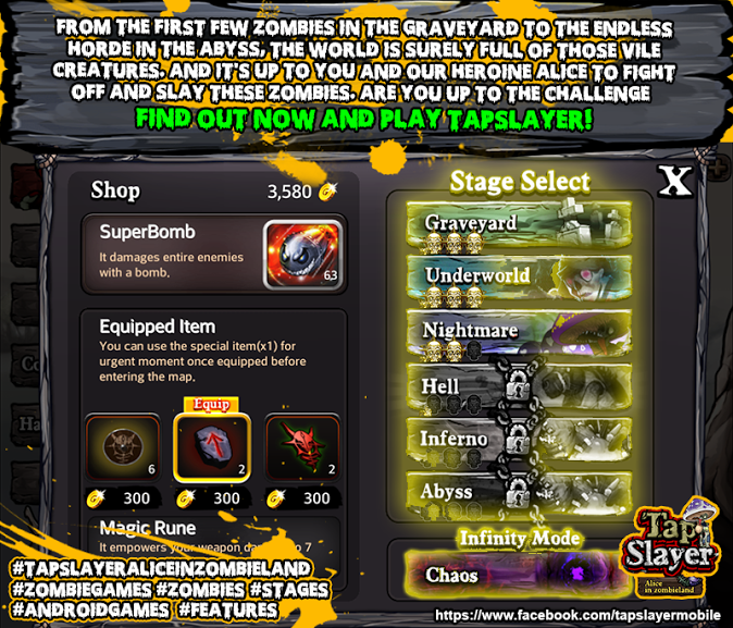 TapslayerAlice's tweet image. There are lots of places to be explored in the world of #Tapslayer: Alice In Zombieland! All infested with #zombies!