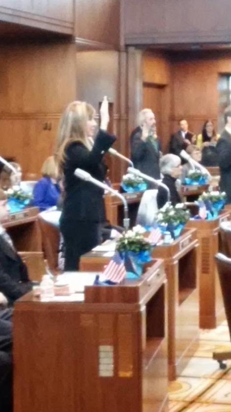 Sworn in today! Guess who the only "new" Republican Senator is in Oregon?... Interesting times...