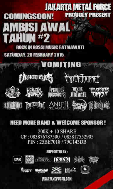 Coming Soon!! JakartaMetalForce's: Ambisi Awal Tahun#2 at rossi music fatmawati 28/02/2015