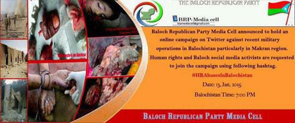 BasimaBaloch's tweet photo. We Request to All Human Rights &amp; Baloch activists plz join #BRP online campaign .hashtag #HRAbusesInBalochistan http://t.co/vMqBVtLyeh