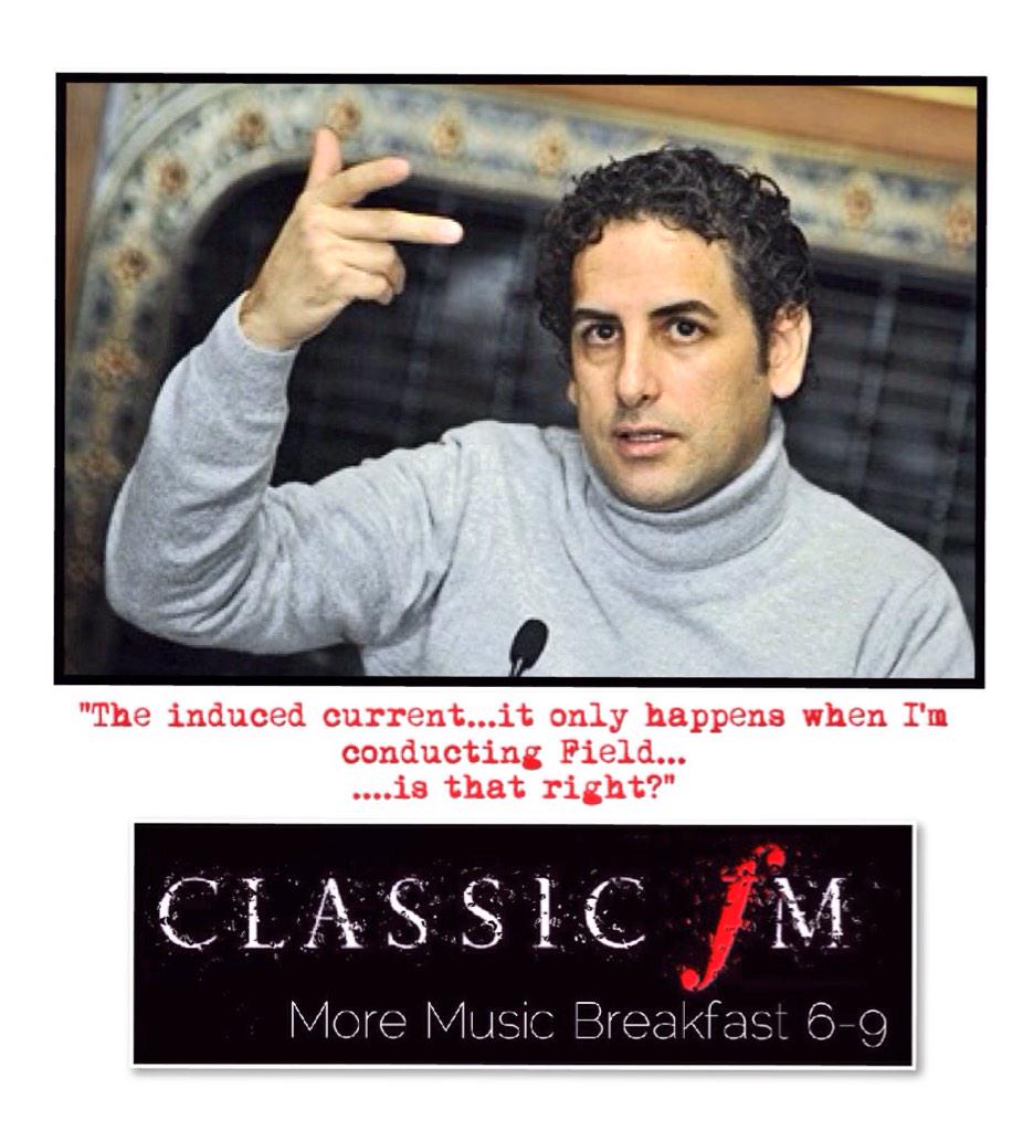 Happy Birthday tenor Juan Diego Florez seen here explaining 
Fleming\s Right Hand Rule   