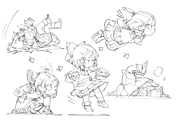 お絵かき:東方 霊夢 動き 