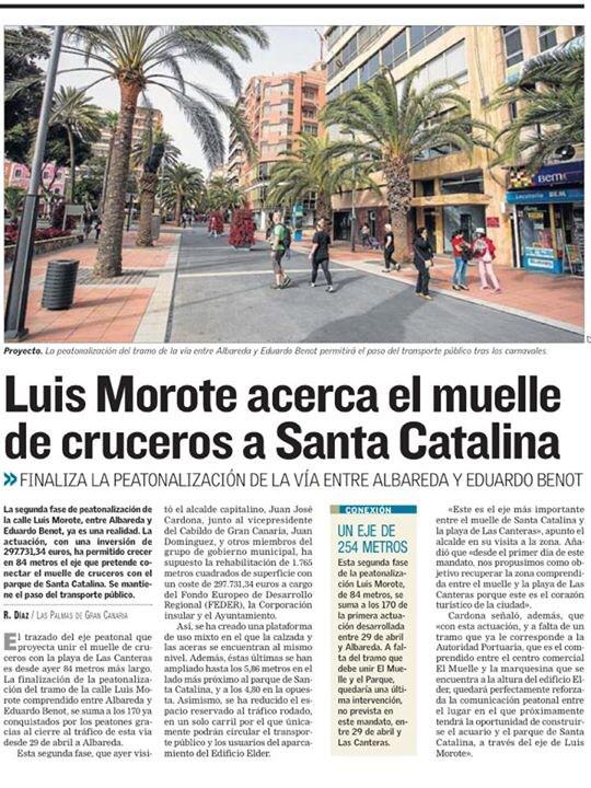 jaimeromeroc's tweet photo. La inauguración de Luis Morote acerca el muelle de cruceros a Santa Catalina. @AyuntamientoLPA #LPAreActiva http://t.co/3SENXCFmAj