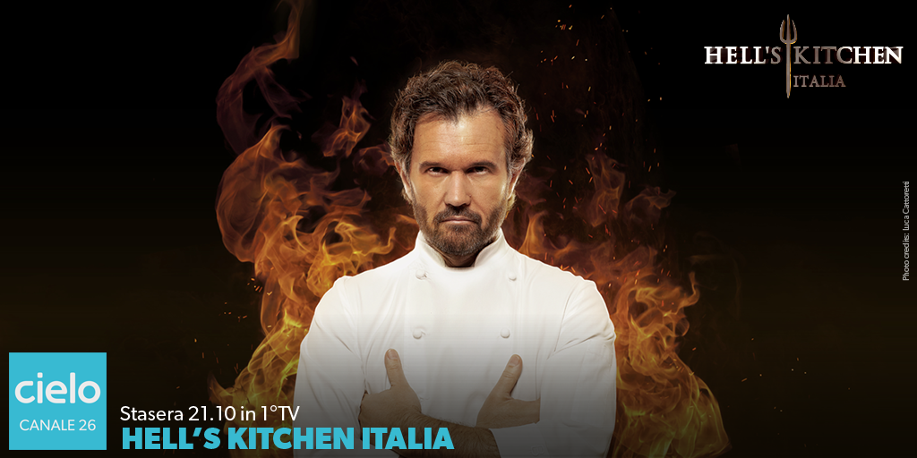 CieloTV's tweet photo. Al segnale di Chef @craccocarlo si scatena l’inferno stasera! @hellskitchenit #HKIta http://t.co/eJaYY5G0GU