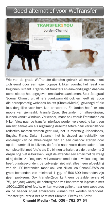 Mooie review van ons product transfer2you.com