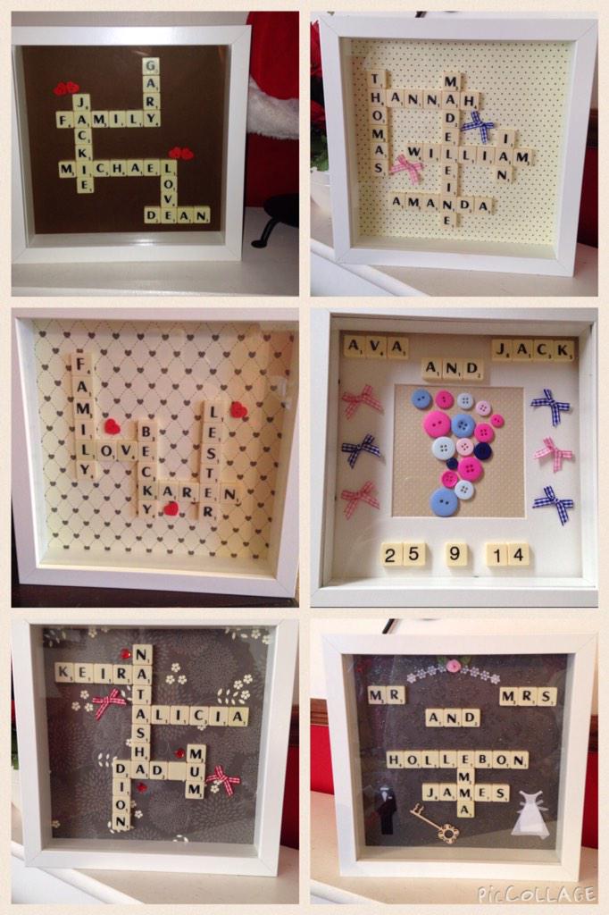 dayna2391's tweet image. Some of my lovely frames made for customers :) x #scrabbleframes #frames #personalised #family #photo RT :)