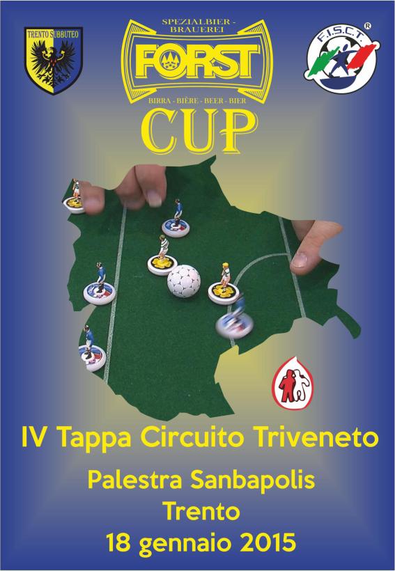 TrentoSubbuteo's tweet image. La #Trento Subbuteo tutta ringrazia @Trentin0 per l'articolo pubblicato domenica 11 gennaio 2015 per la 1° Forst Cup.