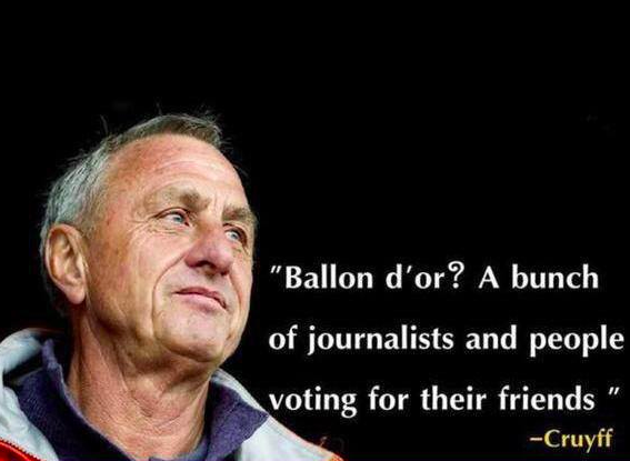 FootballFunnys's tweet photo. Johan Cruyff on the Ballon d'Or http://t.co/RyRv29FL76