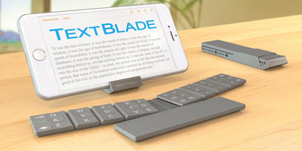 shamsulamar's tweet image. #TextBlade Real Touch-Typing Breakthrough. 1/3 the size of an iPhone.  WayTools.com