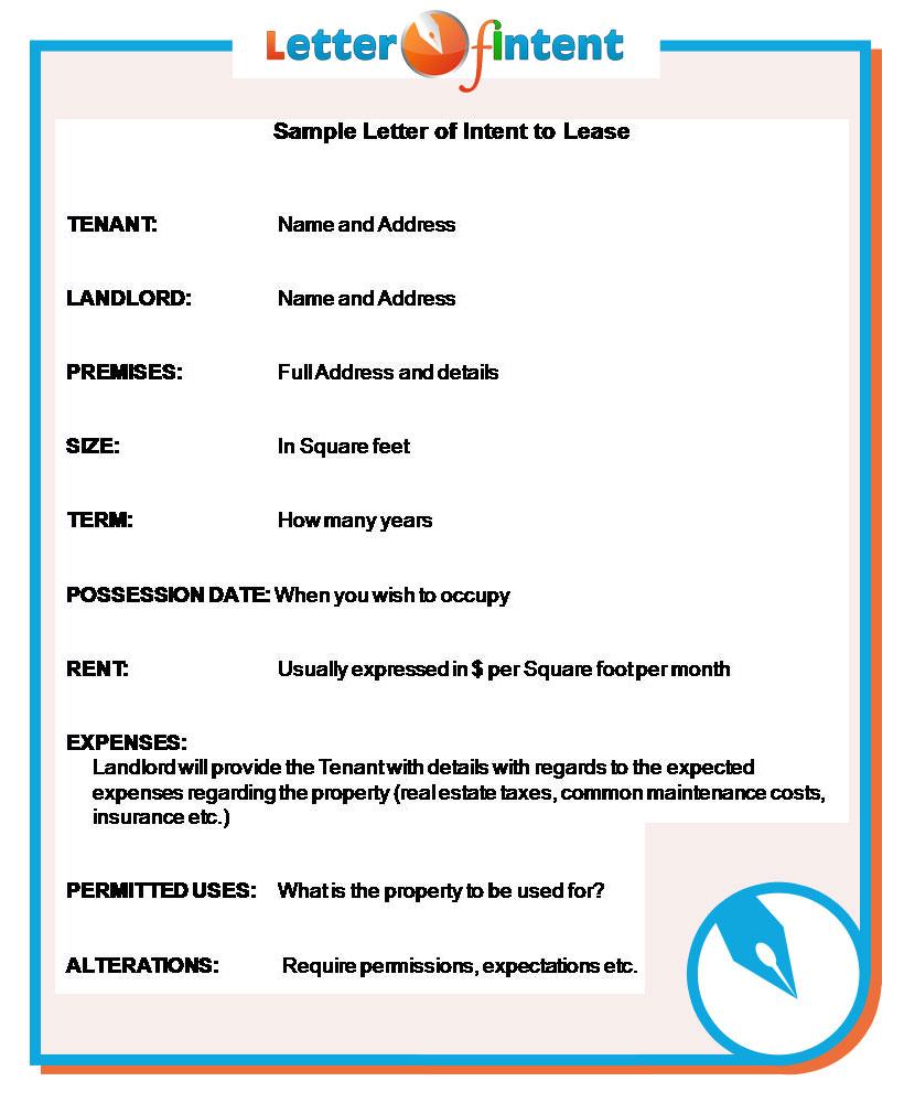 letter of intent letterofinten twitter sample letter of intent to occupy property