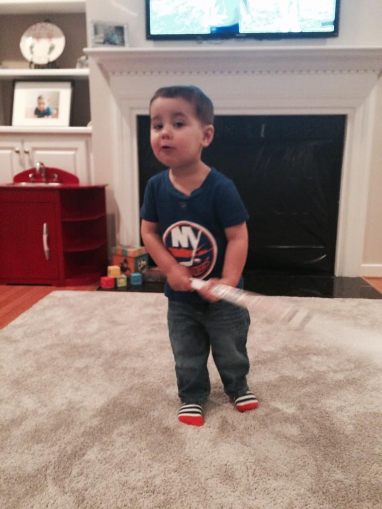 Maugone22's tweet photo. @91Tavares Marco at 19 months is a Huge Islander Fan! Go JT! #goislanders http://t.co/84Yx436fKR