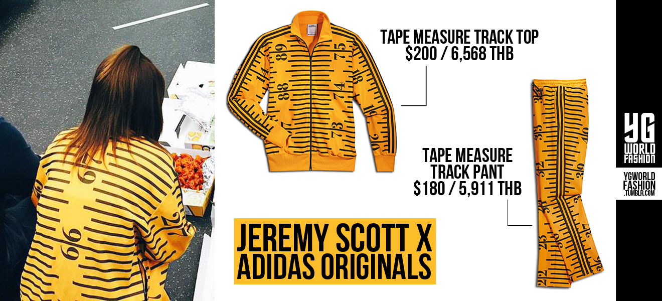 ygworldfashion on X TWITTER Dara in Jeremy Scott x Adidas Originals Tape Measure Track Suit http t thnDI9WJHD http t gzbPdsVeza X