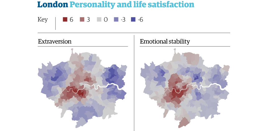 guardian's tweet photo. London personality maps show where nasty, nice and arty are most at home http://t.co/nYY80m4rAg http://t.co/a6cr8U3lOW