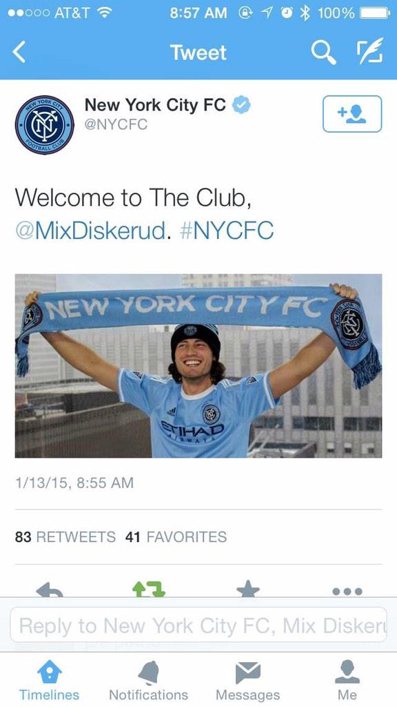 AOPHX's tweet photo. Congratulations to our own @MixDiskerud and his signing with @NYCFC!! #AMoutlaws http://t.co/G5FqAX7Z0n