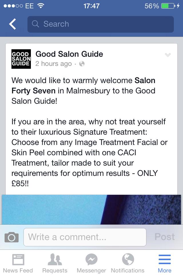 salonfortyseven's tweet photo. #goodsalonguide #imagefacial #caci #tailormade #salon #malmesbury http://t.co/NMfwraIHUa