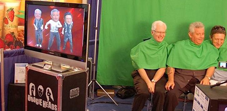 Boogie Heads are a hit at many worldwide conventions. Your bosses staring in pop music videos! Great booth stoppers!