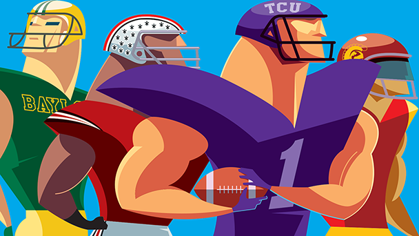 ESPNCFB's tweet photo. TCU is No. 1 in our first top 25 for 2015, one spot ahead of defending champ Ohio State http://t.co/Z2pBCVkNeC http://t.co/ydLYcdakDn