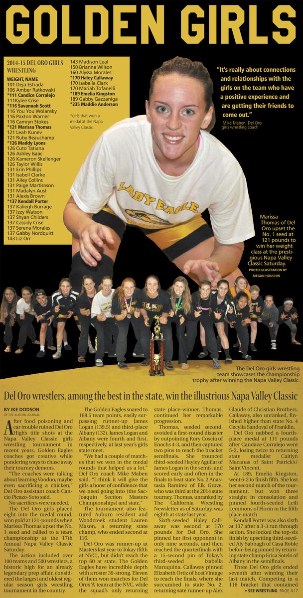 Grab your copy of the "Golden Girls" Del Oro wrestling special edition of the <a href="/AuburnJournal/">Auburn Journal</a> today <a href="/DelOroWrestling/">mike maben</a>