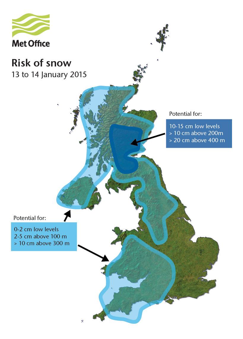 Map shows areas in South of England facing snow risk Meridian ITV News