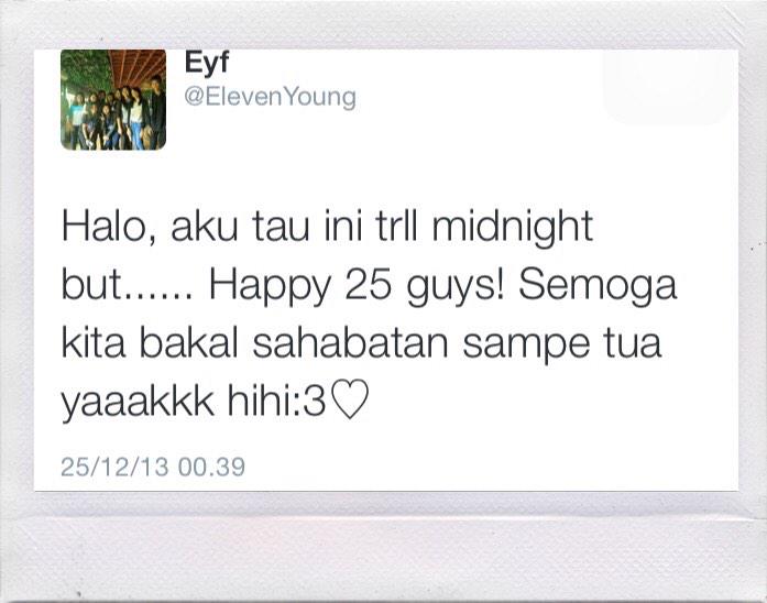 ElevenYoung's tweet photo. Yep. "semoga kita bakal sahabatan sampe tua" . 😁😁 http://t.co/QXO1Jo5ED0