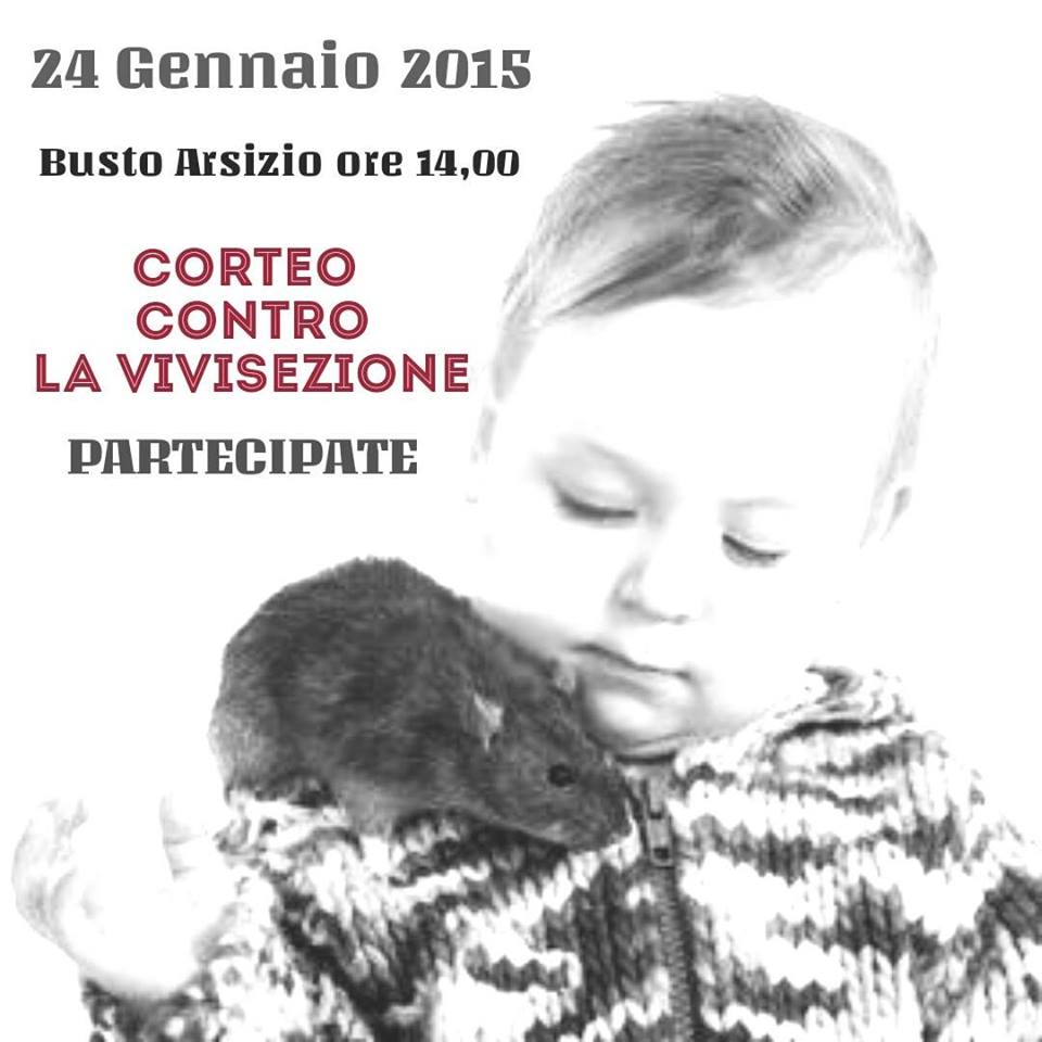 NoStabularioFe's tweet photo. MANIFESTAZIONE CONTRO LA VIVISEZIONE a Busto Arsizio - 24 gennaio 2015 http://t.co/vrg3VJBM1q http://t.co/XomMU8B6yw