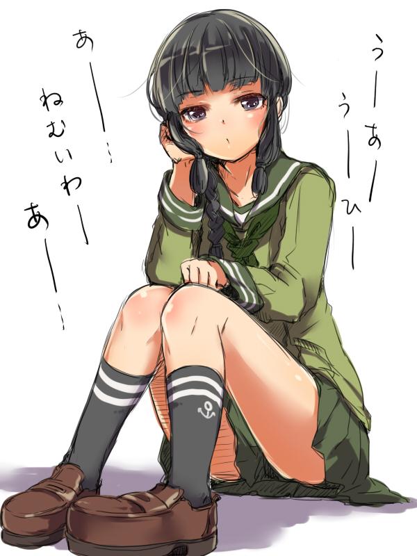 らくがき。北上様はおねむのご様子。 