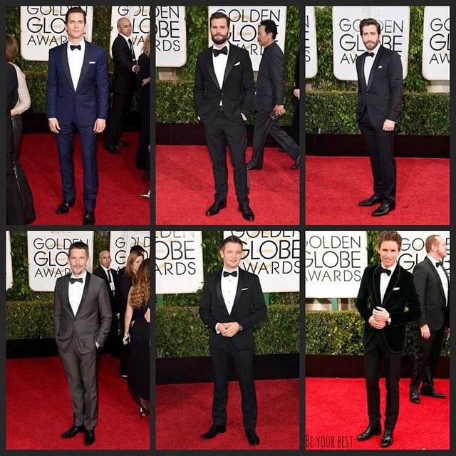 #GoldenGlobes2015 #mentrend #menstyle  #bowtrend #mattbomer #jakegyllenhaal #ethanhawke #jamiedoman #eddiereymayne