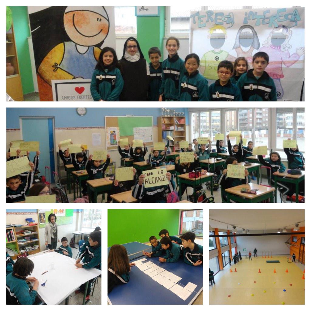 Colegiojuancruz's tweet photo. "La Santa inTeresa", worshops en Ed. Primaria para conocer la figura de #teresadejesus #STJ500 #leonesp http://t.co/n1ZGxHHvEi